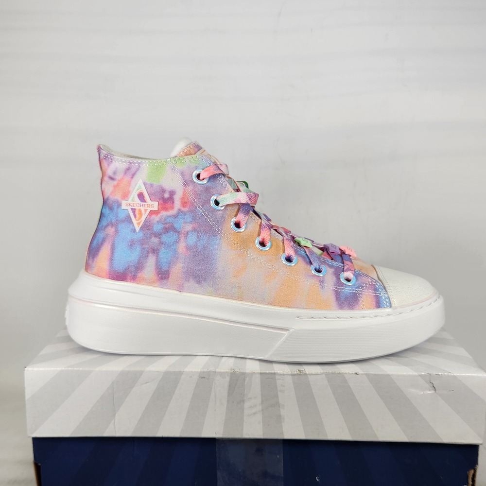 Skechers Cordova Classic Groove It Sneakers Women Size 9 Multi Tie Dye Platform
